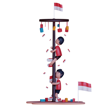 3D Character indonesia independence day png