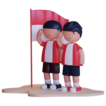3D Character indonesia independence day png