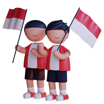 3D Character indonesia independence day png