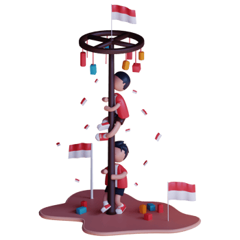 3D Character indonesia independence day png