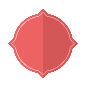 badge frame icon in flat style png