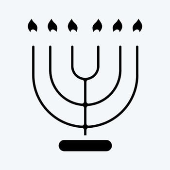 Icon Menorah. suitable for House symbol. glyph style. simple design editable. design template vector. simple illustration vector