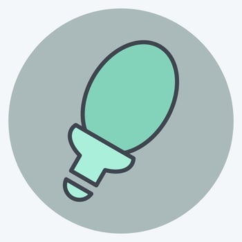 Icon Spiral Bulb. suitable for House symbol. color mate style. simple design editable. design template vector. simple illustration vector