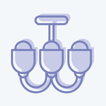 Icon Chandelier. suitable for House symbol. two tone style. simple design editable. design template vector. simple illustration vector