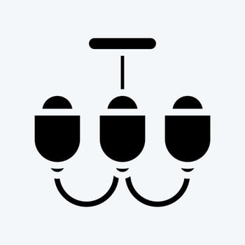 Icon Chandelier. suitable for House symbol. glyph style. simple design editable. design template vector. simple illustration vector