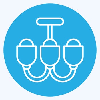 Icon Chandelier. suitable for House symbol. blue eyes style. simple design editable. design template vector. simple illustration vector