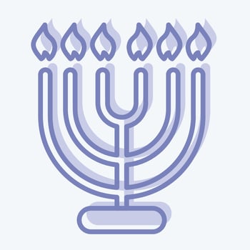 Icon Menorah. suitable for House symbol. two tone style. simple design editable. design template vector. simple illustration vector