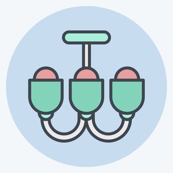 Icon Chandelier. suitable for House symbol. color mate style. simple design editable. design template vector. simple illustration vector