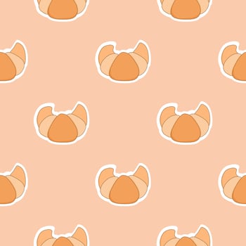 seamless pattern of croissants vector