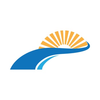 River vector icon illustration logo design