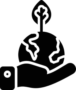 Sustainability Glyph Icon vector