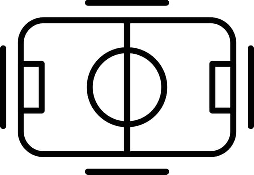 Football Field Outline Icon vector