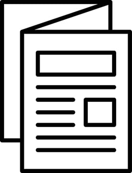 Brochure Outline Icon vector