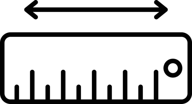 Measure Outline Icon vector