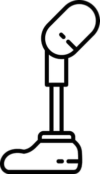 Prosthetics Outline Icon vector
