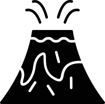 Volcano Glyph Icon vector