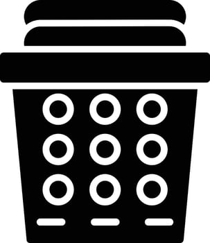 Laundry Basket Glyph Icon vector