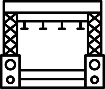 Stage Outline Icon vector