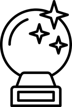 Crystal Ball Outline Icon vector