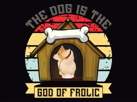 Dog t-shirt design vector file