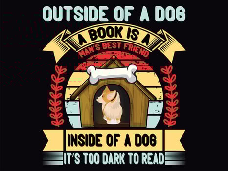 Dog t-shirt design vector file