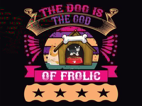 Dog t-shirt design vector file