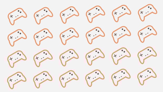 seamless icon vector of joystick game, for fun and game background concept