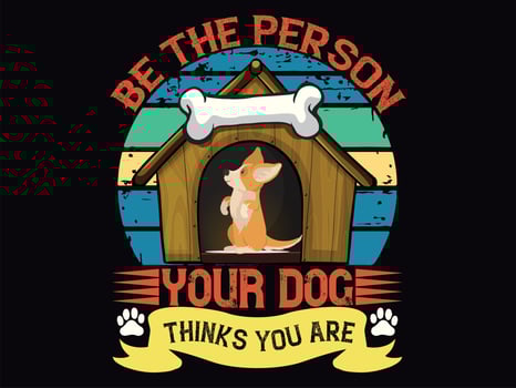 Dog t-shirt design vector file