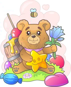 cute cartoon bear vector