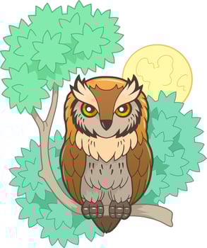 cute cartoon bird vector