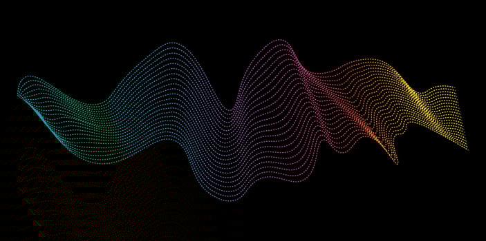 Deep data as part of big data multicolor vector