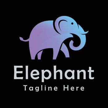 elephant logo vector