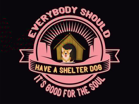 Dog t-shirt design vector file