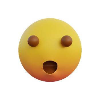 Emoticon expression face with open mouth png