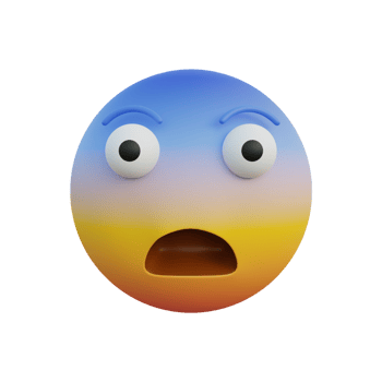 Emoticon expression fearful face png
