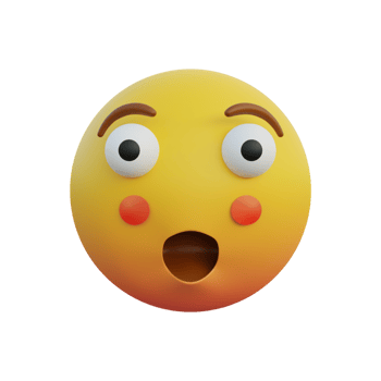 Emoticon expression shocked face bulging eyes png