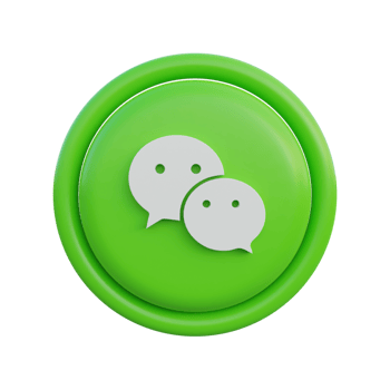 3d social media icons wechat png