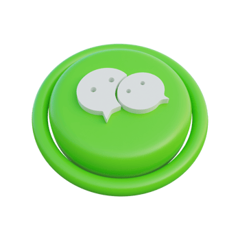 3d social media icons isometric wechat png