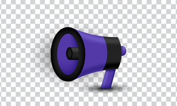 unique 3d megaphone business finance concept design isolated on vector