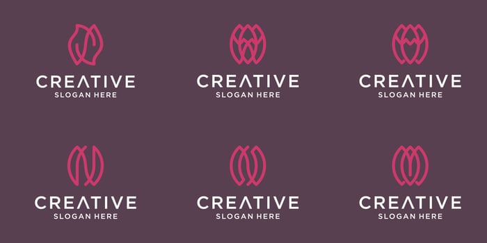 Ornament elegant abstract logo design for beauty business cosmetics yoga spa and wellness vector