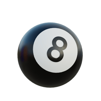 billiard ball 3d element png