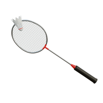 badminton racket and shuttlecock png