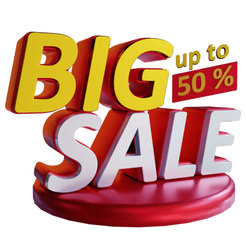 3d flash big sale text effect png