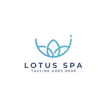 A beautiful and naturally beautiful lotus spa flower, with a luxurious and elegant lotus flower vector illustration editing, suitable for beauty and cosmetic salons.