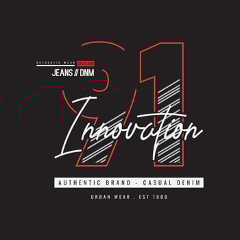 Innovation t-shirt and apparel design vector