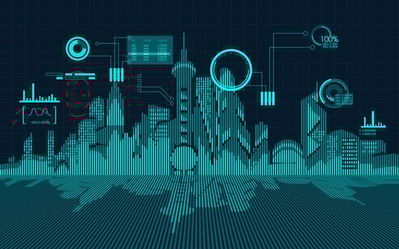 digital city diagram vector