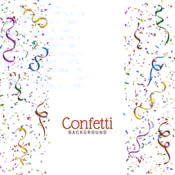 Decorative stylish colorful confetti background vector