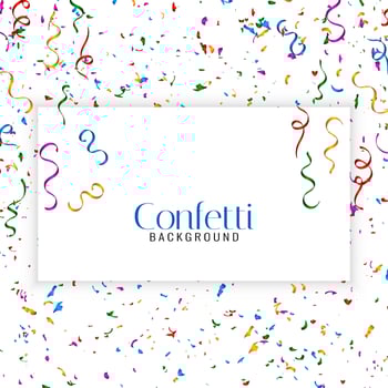 Stylish decorative colorful confetti rectangle frame background vector
