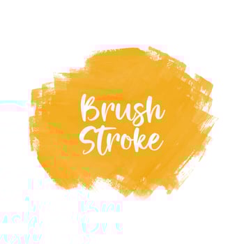 Abstract yellow watercolor brush stroke decorative design vector