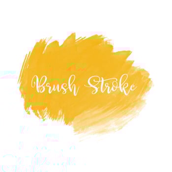 Abstract yellow watercolor brush stroke decorative design vector